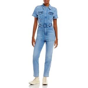 Good American Women's Fit For Success Denim Jumpsuit Small New With Tags